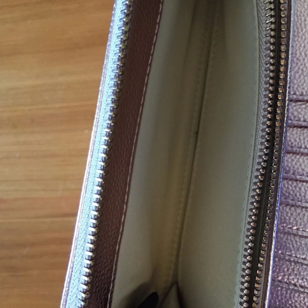 Metallic Pink Rose Wristlet Wallet - Picture 8 of 10